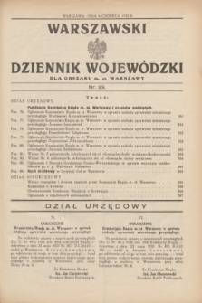 Warszawski Dziennik Wojewódzki dla Obszaru m. st. Warszawy.1932, nr 23 (9 czerwca)