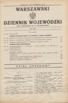Warszawski Dziennik Wojewódzki dla Obszaru m. st. Warszawy.1932, nr 25 (23 czerwca)