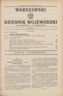 Warszawski Dziennik Wojewódzki dla Obszaru m. st. Warszawy.1932, nr 35 (1 września)