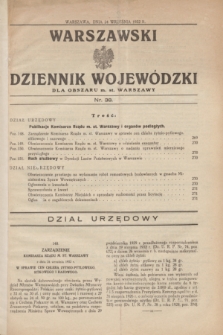 Warszawski Dziennik Wojewódzki dla Obszaru m. st. Warszawy.1932, nr 38 (24 września)