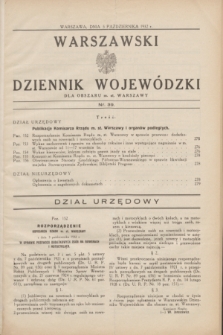 Warszawski Dziennik Wojewódzki dla Obszaru m. st. Warszawy.1932, nr 39 (5 października)