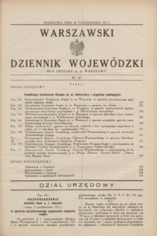 Warszawski Dziennik Wojewódzki dla Obszaru m. st. Warszawy.1932, nr 41 (28 października)