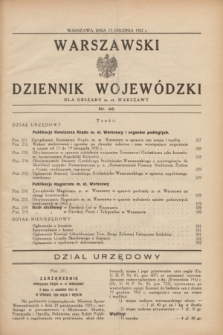 Warszawski Dziennik Wojewódzki dla Obszaru m. st. Warszawy.1932, nr 46 (17 grudnia)