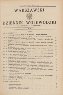 Warszawski Dziennik Wojewódzki dla Obszaru m. st. Warszawy.1933, nr 6 (24 marca)