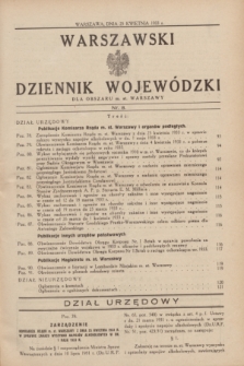 Warszawski Dziennik Wojewódzki dla Obszaru m. st. Warszawy.1933, nr 8 (25 kwietnia)