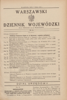 Warszawski Dziennik Wojewódzki dla Obszaru m. st. Warszawy.1933, nr 9 (15 maja)