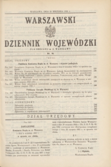 Warszawski Dziennik Wojewódzki dla Obszaru m. st. Warszawy.1933, nr 18 (21 września)