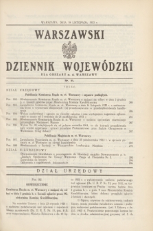 Warszawski Dziennik Wojewódzki dla Obszaru m. st. Warszawy.1933, nr 21 (18 listopada)