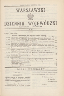 Warszawski Dziennik Wojewódzki dla Obszaru m. st. Warszawy.1933, nr 23 (14 grudnia)