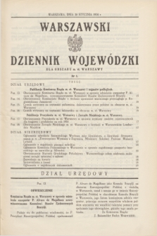 Warszawski Dziennik Wojewódzki dla Obszaru m. st. Warszawy.1934, nr 2 (30 stycznia)