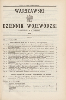 Warszawski Dziennik Wojewódzki dla Obszaru m. st. Warszawy.1934, nr 6 (14 kwietnia)