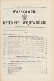 Warszawski Dziennik Wojewódzki dla Obszaru m. st. Warszawy.1934, nr 7 (23 kwietnia)