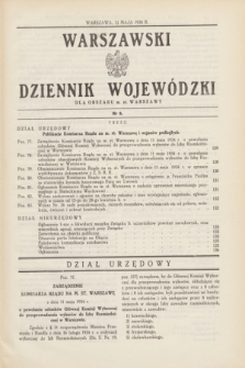 Warszawski Dziennik Wojewódzki dla Obszaru m. st. Warszawy.1934, nr 9 (12 maja)