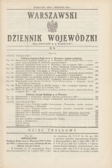 Warszawski Dziennik Wojewódzki dla Obszaru m. st. Warszawy.1934, nr 18 (1 września)