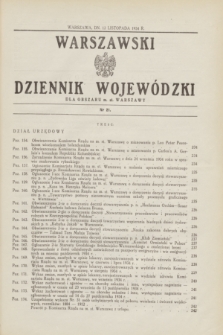 Warszawski Dziennik Wojewódzki dla Obszaru m. st. Warszawy.1934, Nr 21 (12 listopada)