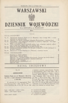 Warszawski Dziennik Wojewódzki dla Obszaru m. st. Warszawy.1935, nr 4 (12 lutego)