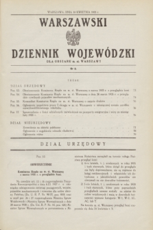 Warszawski Dziennik Wojewódzki dla Obszaru m. st. Warszawy.1935, nr 8 (10 kwietnia)