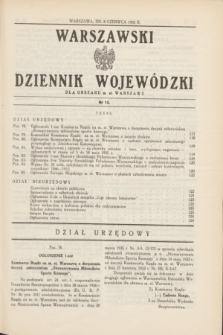 Warszawski Dziennik Wojewódzki dla Obszaru m. st. Warszawy.1935, nr 12 (8 czerwca)