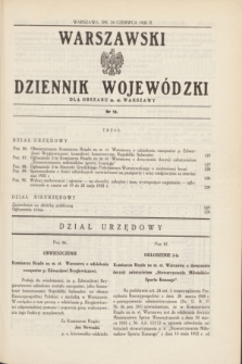 Warszawski Dziennik Wojewódzki dla Obszaru m. st. Warszawy.1935, nr 13 (24 czerwca)