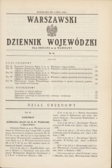 Warszawski Dziennik Wojewódzki dla Obszaru m. st. Warszawy.1935, nr 14 (3 lipca)
