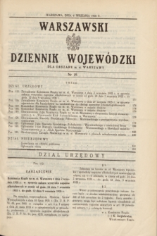 Warszawski Dziennik Wojewódzki dla Obszaru m. st. Warszawy.1935, nr 19 (6 września)