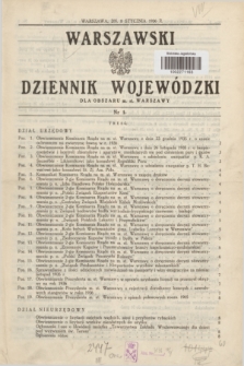 Warszawski Dziennik Wojewódzki dla Obszaru m. st. Warszawy.1936, nr 1 (8 stycznia)