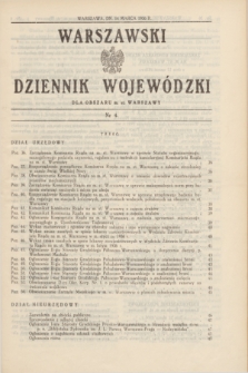 Warszawski Dziennik Wojewódzki dla Obszaru m. st. Warszawy.1936, nr 4 (14 marca)