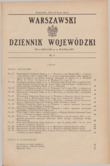 Warszawski Dziennik Wojewódzki dla Obszaru m. st. Warszawy.1936, nr 7 (29 maja)