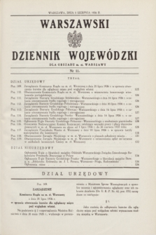 Warszawski Dziennik Wojewódzki dla Obszaru m. st. Warszawy.1936, nr 11 (5 sierpnia)