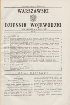Warszawski Dziennik Wojewódzki dla Obszaru m. st. Warszawy.1937, nr 2 (30 stycznia)