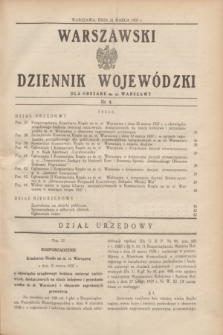 Warszawski Dziennik Wojewódzki dla Obszaru m. st. Warszawy.1937, nr 4 (31 marca)