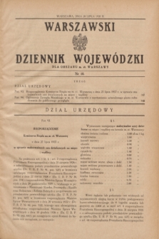 Warszawski Dziennik Wojewódzki dla Obszaru m. st. Warszawy.1937, nr 18 (28 lipca)