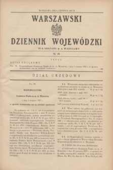 Warszawski Dziennik Wojewódzki dla Obszaru m. st. Warszawy.1937, nr 19 (6 sierpnia)