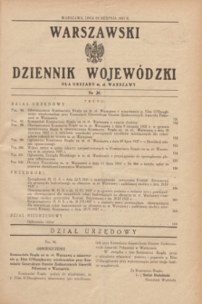 Warszawski Dziennik Wojewódzki dla Obszaru m. st. Warszawy.1937, nr 20 (19 sierpnia)