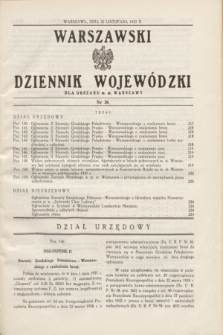 Warszawski Dziennik Wojewódzki dla Obszaru m. st. Warszawy.1937, nr 26 (25 listopada)