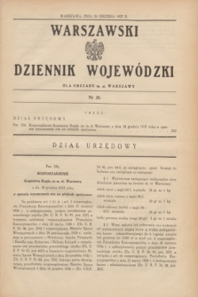 Warszawski Dziennik Wojewódzki dla Obszaru m. st. Warszawy.1937, nr 28 (20 grudnia)