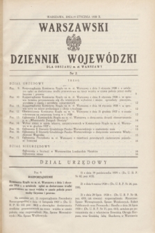 Warszawski Dziennik Wojewódzki dla Obszaru m. st. Warszawy.1938, nr 2 (19 stycznia)