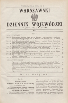 Warszawski Dziennik Wojewódzki dla Obszaru m. st. Warszawy.1938, nr 5 (15 marca)