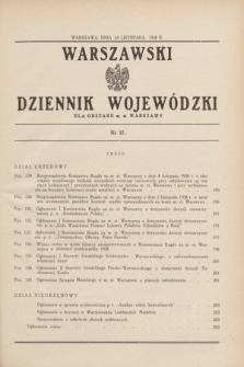 Warszawski Dziennik Wojewódzki dla Obszaru m. st. Warszawy.1938, nr 17 (25 listopada)