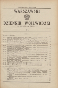 Warszawski Dziennik Wojewódzki dla Obszaru m. st. Warszawy.1939, nr 2 (10 marca )