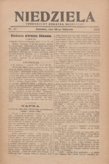 Niedziela : tygodniowy dodatek bezpłatny.1927, nr 48 (26 listopada)