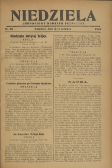 Niedziela : tygodniowy dodatek bezpłatny.1928, nr 23 (3 czerwca)