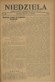 Niedziela : tygodniowy dodatek bezpłatny.1928, nr 25 (17 czerwca)
