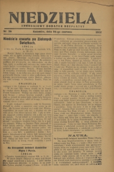 Niedziela : tygodniowy dodatek bezpłatny.1928, nr 26 (24 czerwca)