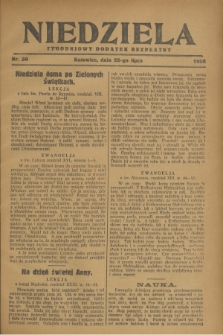 Niedziela : tygodniowy dodatek bezpłatny.1928, nr 30 (22 lipca)