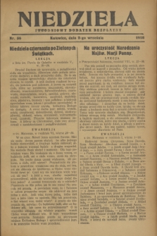 Niedziela : tygodniowy dodatek bezpłatny.1928, nr 36 (2 września)