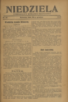 Niedziela : tygodniowy dodatek bezpłatny.1928, nr 51 (16 grudnia)