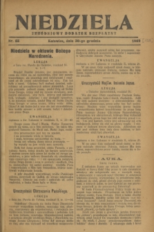 Niedziela : tygodniowy dodatek bezpłatny.1928, nr 53 (30 grudnia)