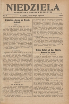 Niedziela : tygodniowy dodatek bezpłatny.1929, nr 3 (20 stycznia)
