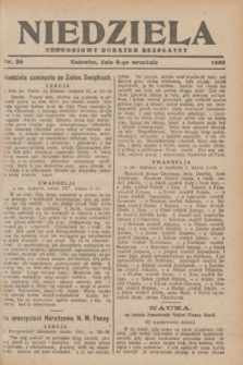 Niedziela : tygodniowy dodatek bezpłatny.1929, nr 36 (8 września)
